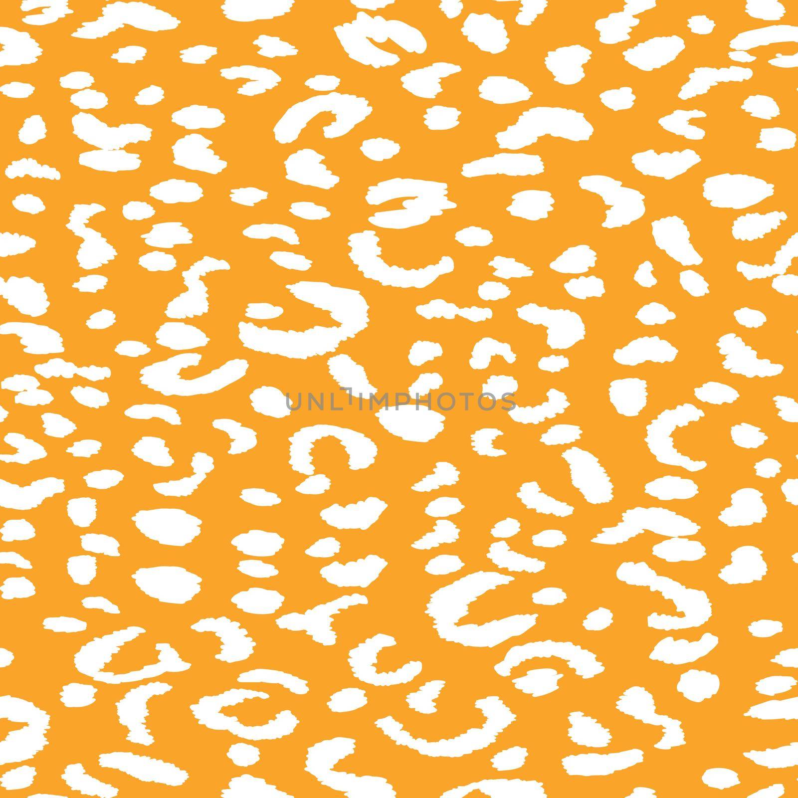 Abstract modern leopard seamless pattern. Animals trendy background. Orange decorative vector stock illustration for print, card, postcard, fabric, textile. Modern ornament of stylized skin.