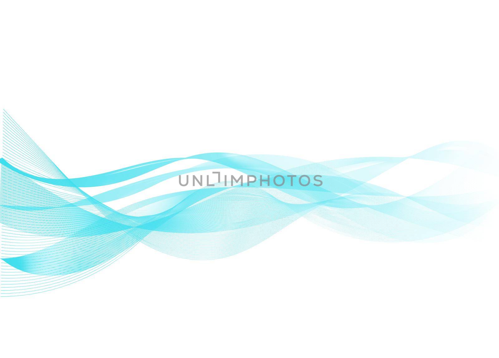 Abstract colorful wave line flowing isolated on white background for design elements in concept technology, music, science, A.I. by chuanchai