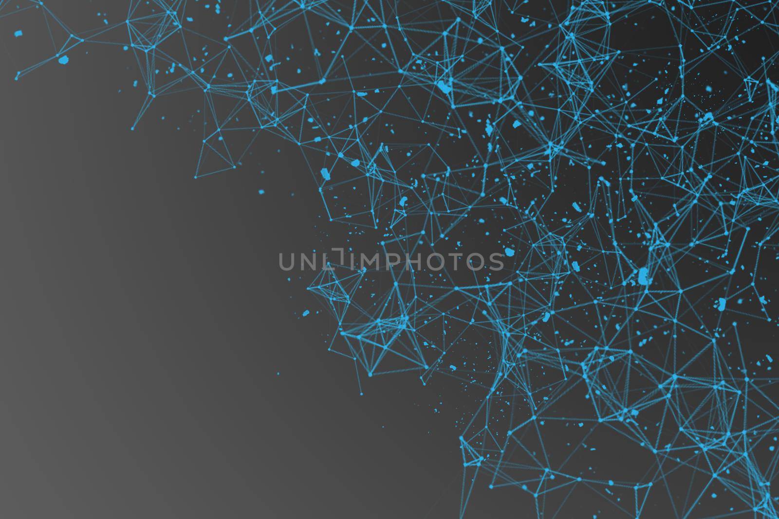 abstract geometrical background with lines and dots for futuristic concept. abstract, abstract backgrounds, blue backgrounds, Abstract polygonal background with connecting dots and lines of plexus effect. Connection technology background or digital background. Big data visualization. Science Network connection structure. by chuanchai