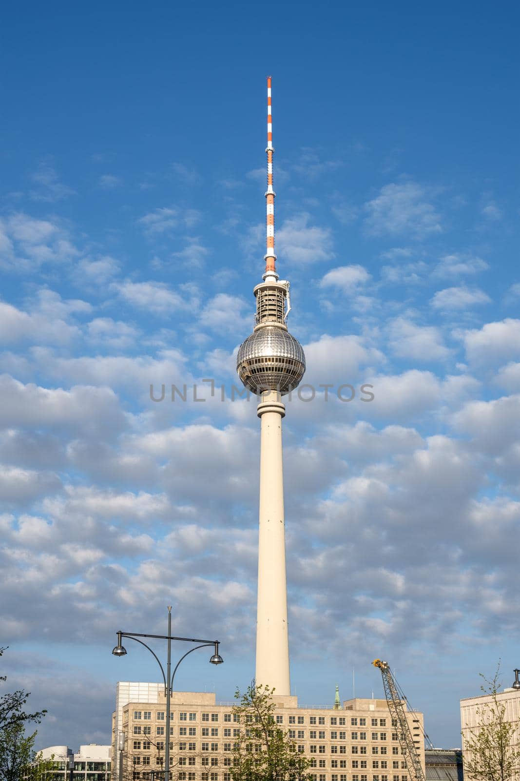 The famous TV Tower at the Alexanderplatz in Berlin
