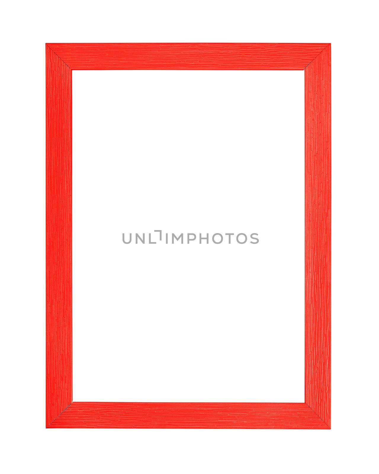 Modern red picture frame on white by BreakingTheWalls