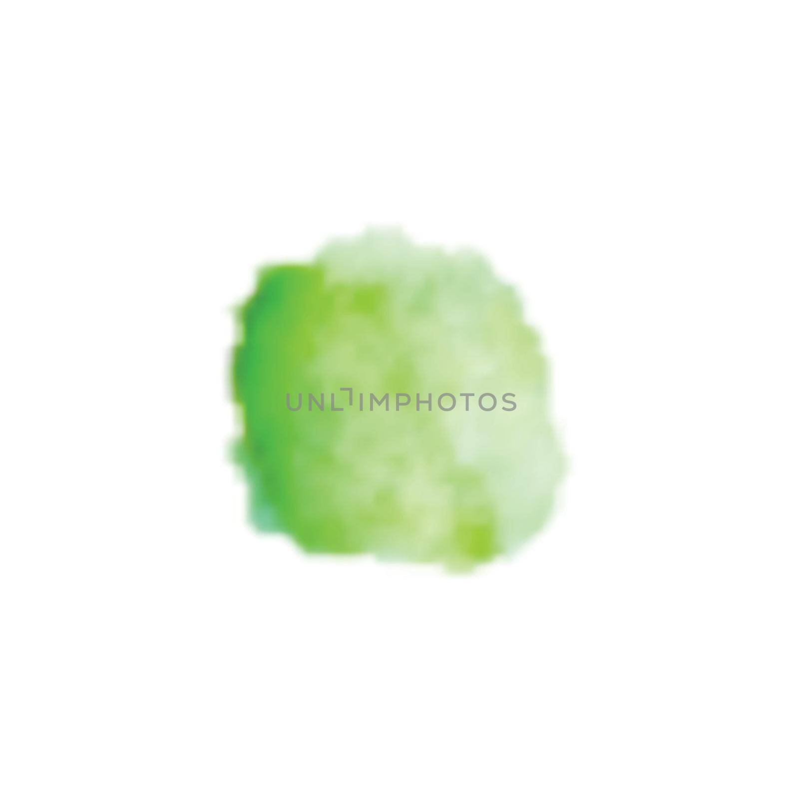 Watercolor green smear on white background. Vector illustration for web, template, posters, card, decoration, wrapping paper. Pastel colors abstract aquarelle pattern.