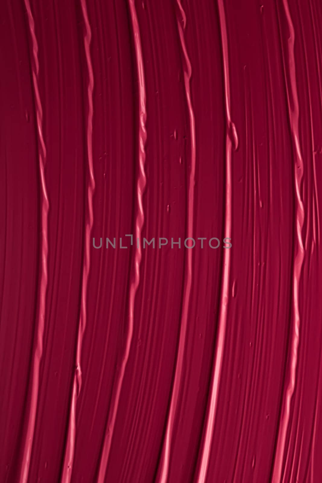 Red lipstick or lip gloss texture as cosmetic background, makeup and beauty cosmetics product for luxury brand, holiday flatlay backdrop or abstract wall art and paint strokes.