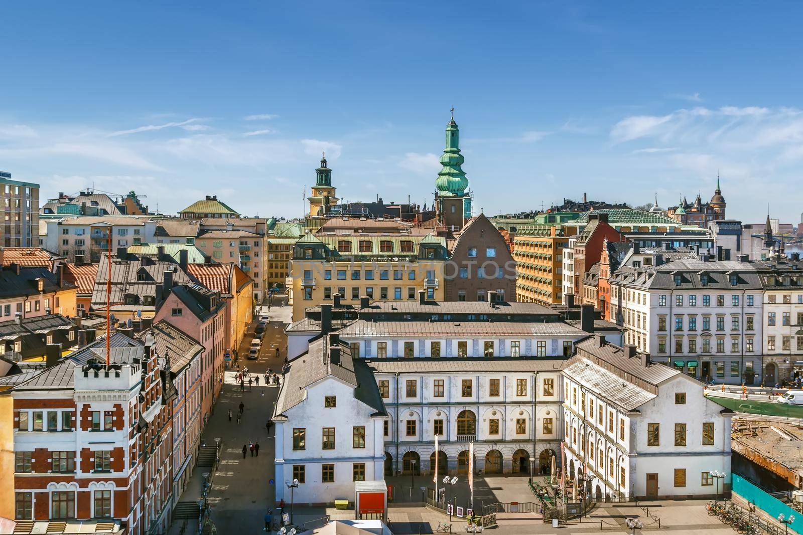 View of Stockholm (Sodermalm island) from Katarina Elevator, Sweden