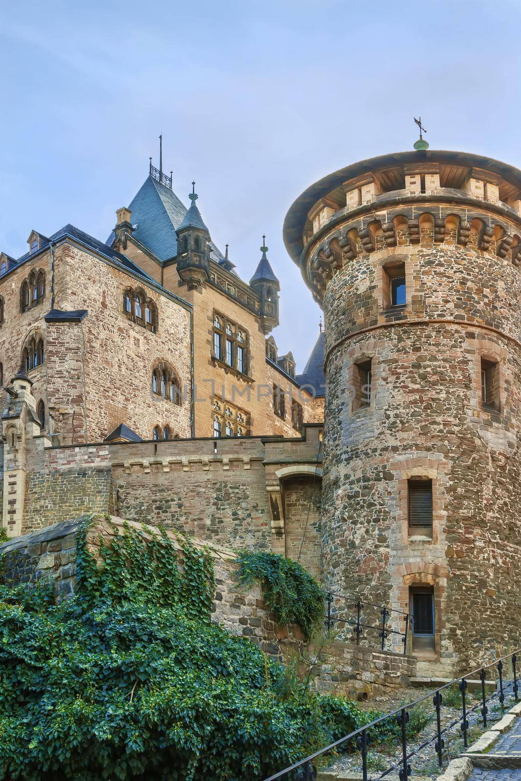 Wernigerode Castle is a castle located in the Harz mountains above the town of Wernigerode