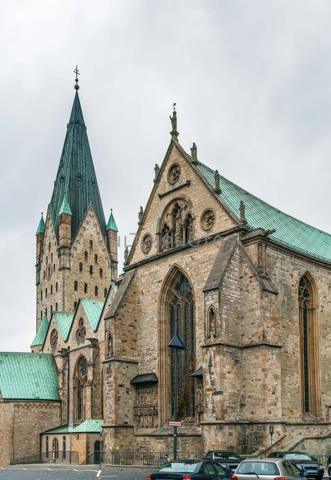 Catholic Paderborn Cathedral  is mainly of the 13th century, Germany