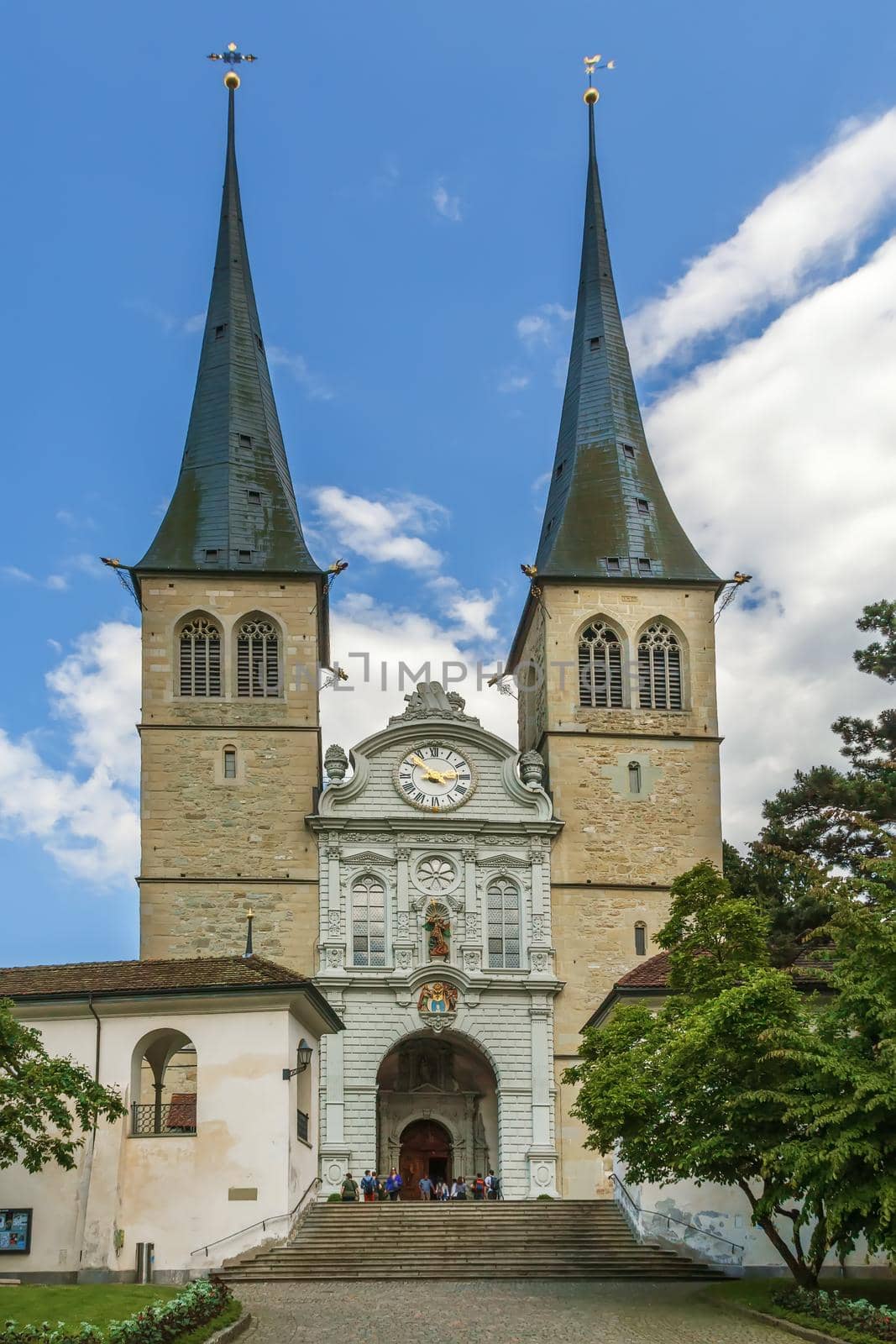 Church of St. Leodegar is the most important church and a landmark in the city of Lucerne, Switzerland. 