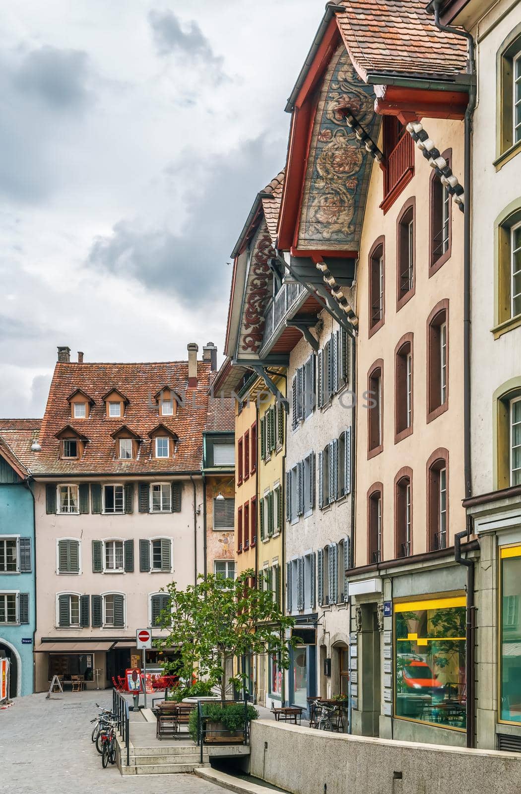 Street in Aarau, Switzerland by borisb17