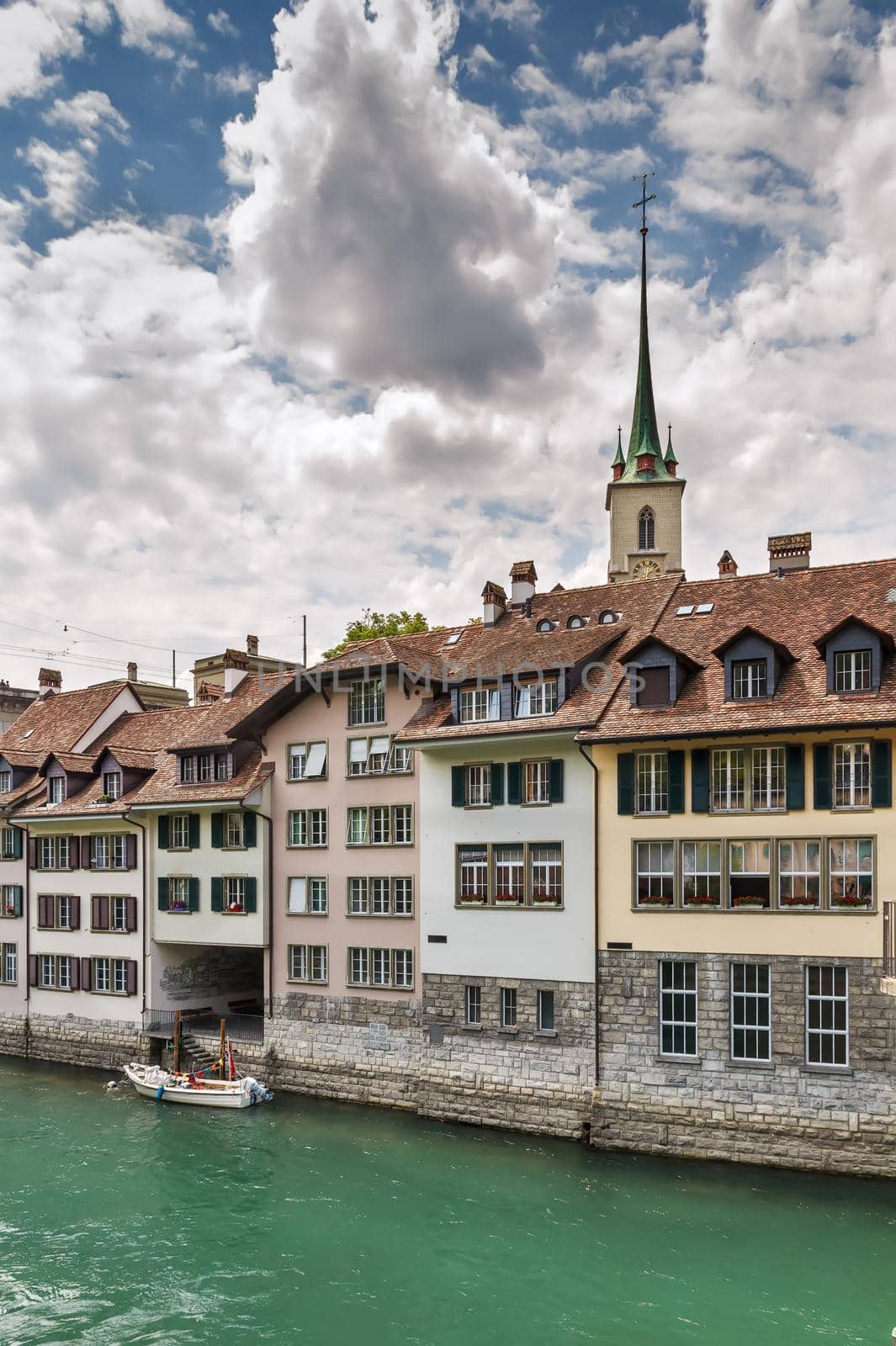 View of Aare river in Bern, Switzerland  by borisb17