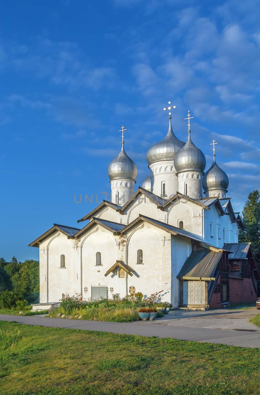 Church of Boris and Gleb in Plotnickom was build in 1536 in Veliky Novgorod, Russia