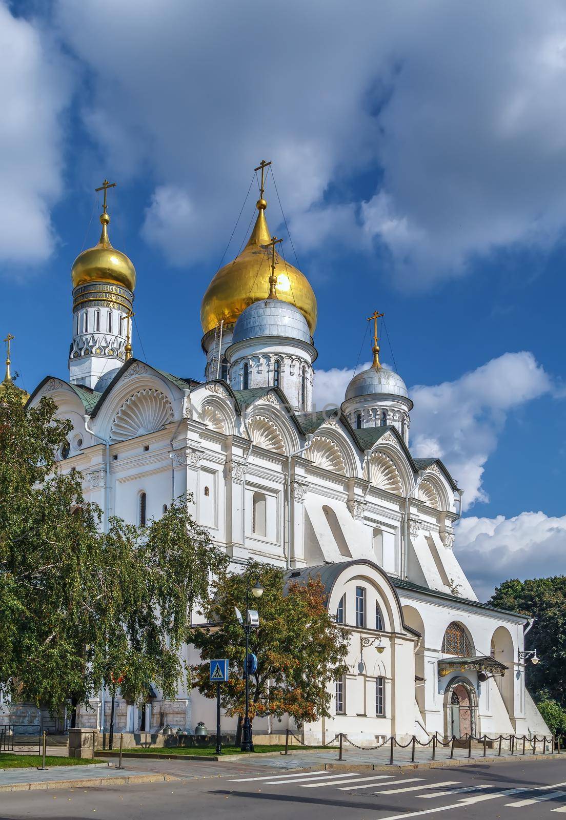 Cathedral of the Archange is a Russian Orthodox church dedicated to the Archangel Michael. It is located in Cathedral Square of the Moscow Kremlin, Russia