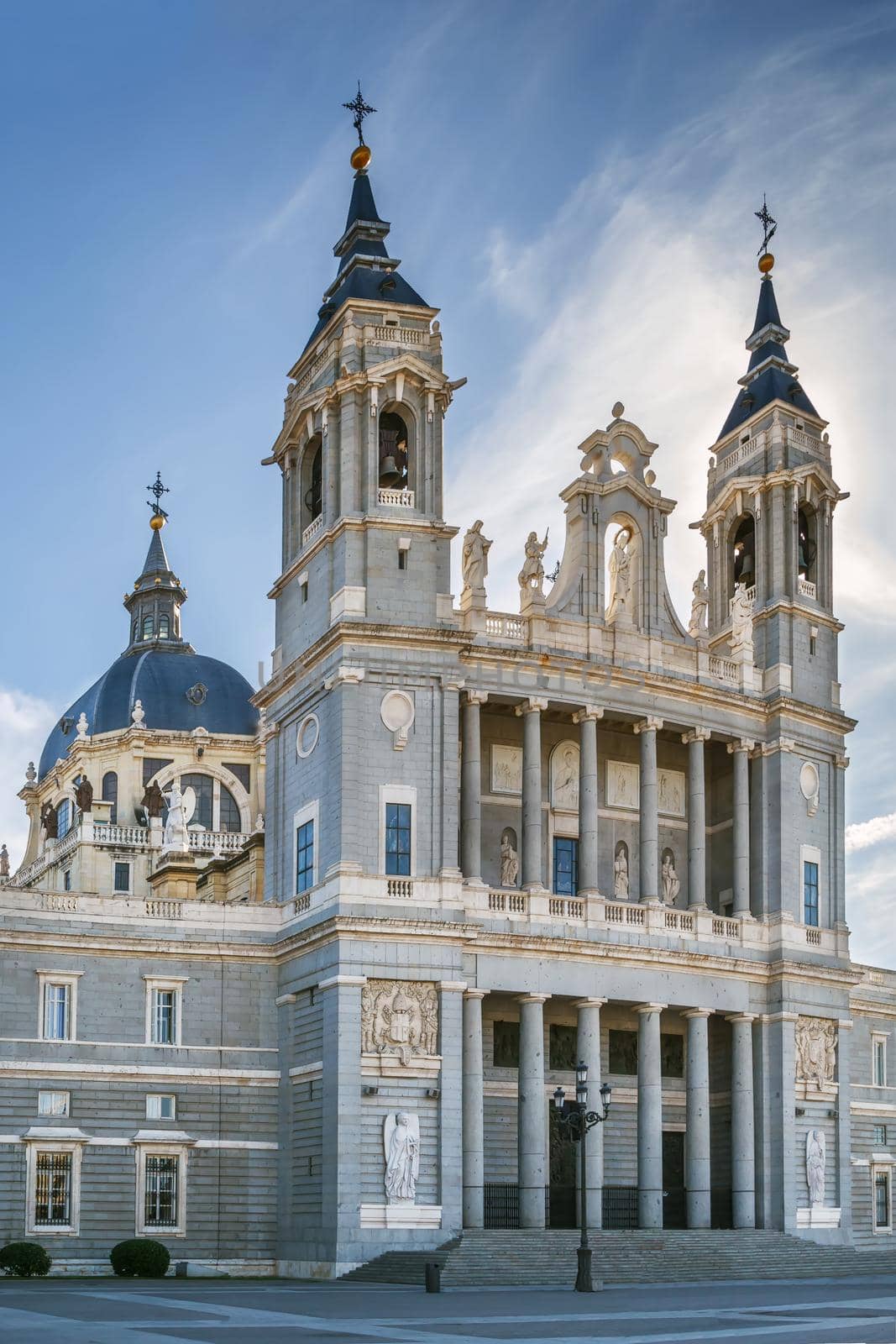 Santa Maria la Real de La Almudena is the Catholic cathedral in Madrid, Spain.