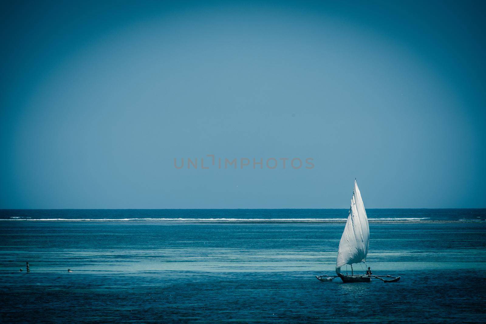 A traditional Boat at Diani Beach - Galu Beach - Kenya, Africa by Weltblick