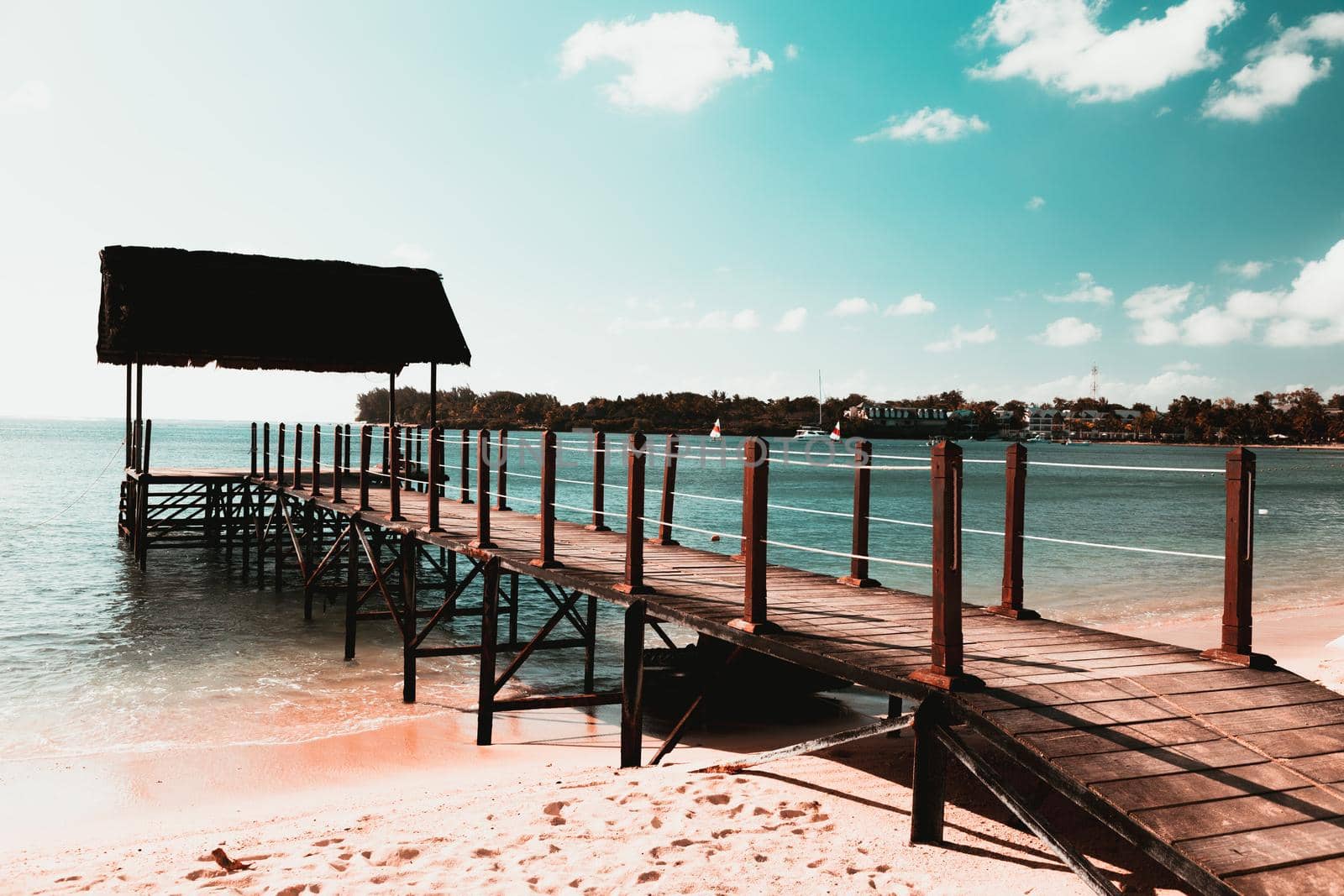 Beach at Balaclava, Mauritius, Africa by Weltblick