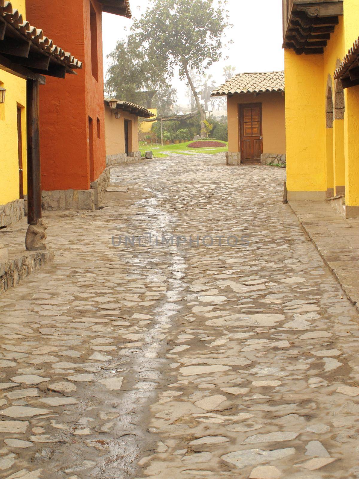 Old town house view. Peru by aroas