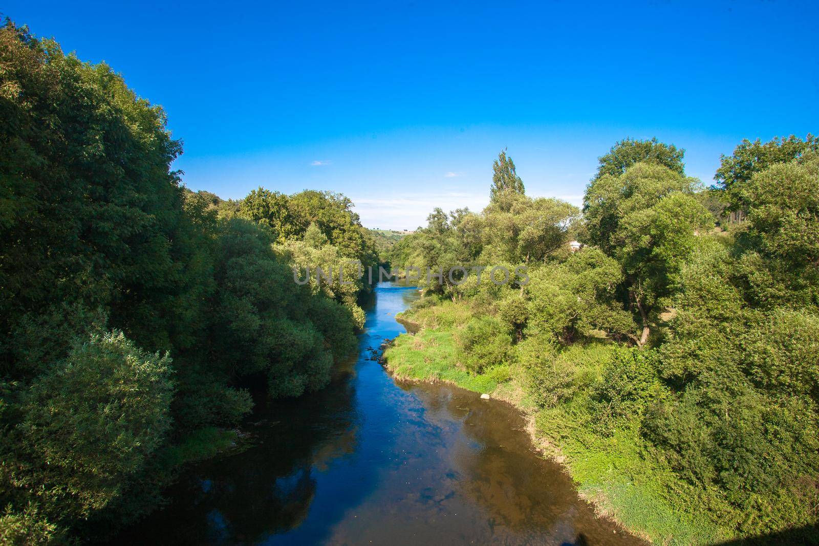 The River Jagst in Hohenlohe, Baden-Württemberg, Germany by Weltblick