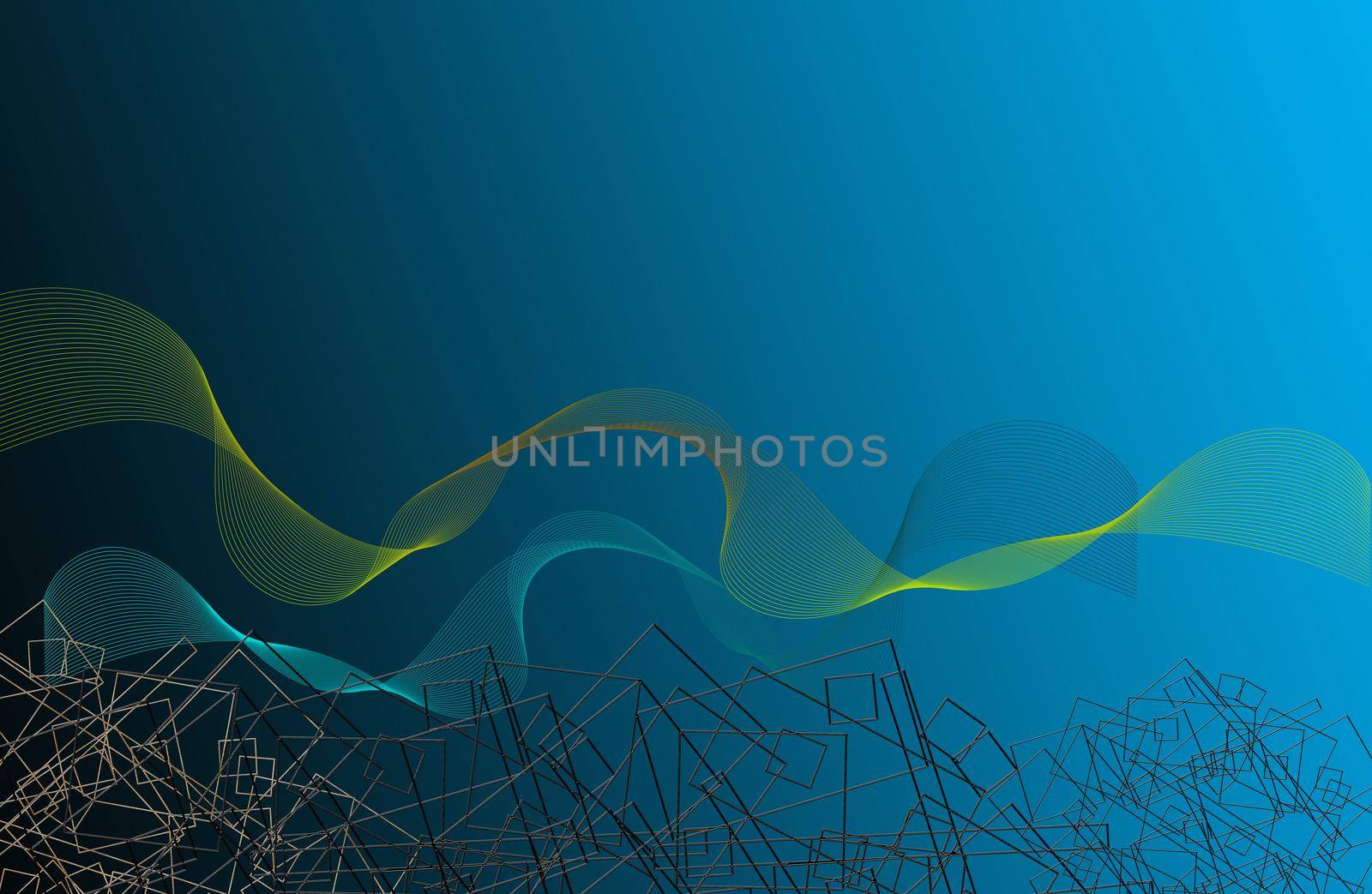 Abstract wave background. Ocean sea water, ecology. Beautiful motion waving texture in blue. Abstract lines design template for brochures, flyers. Illustration