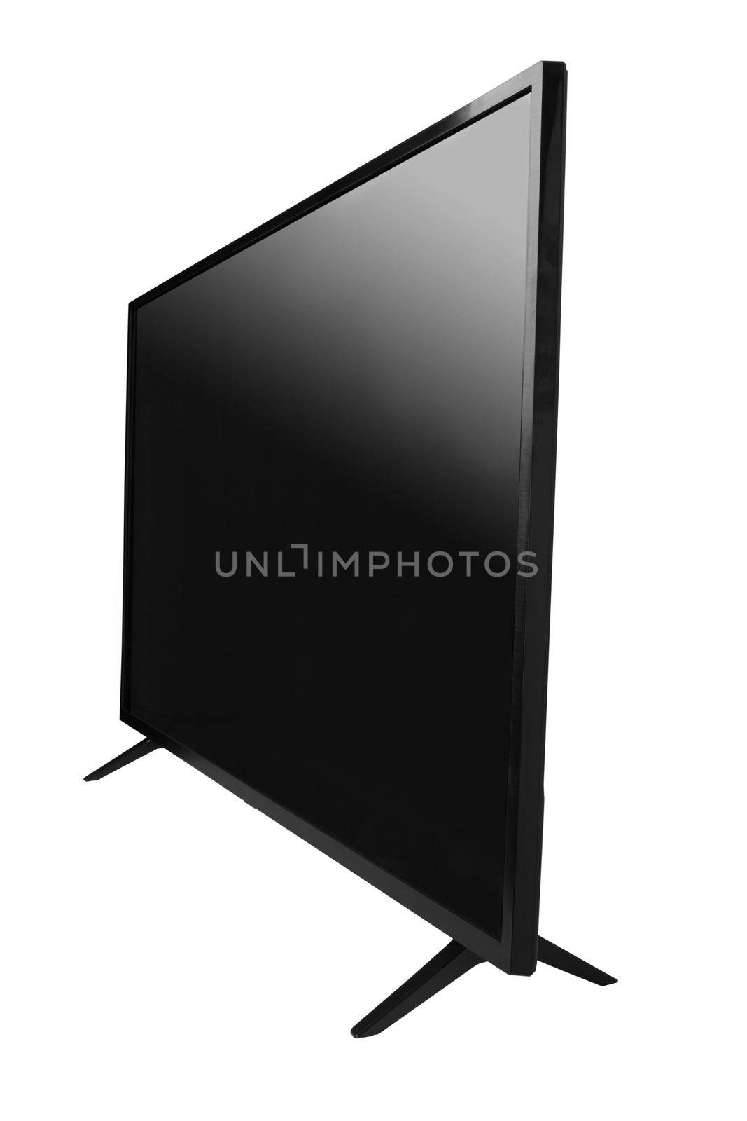 Windscreen led or lcd internet tv monitor isolated on white background