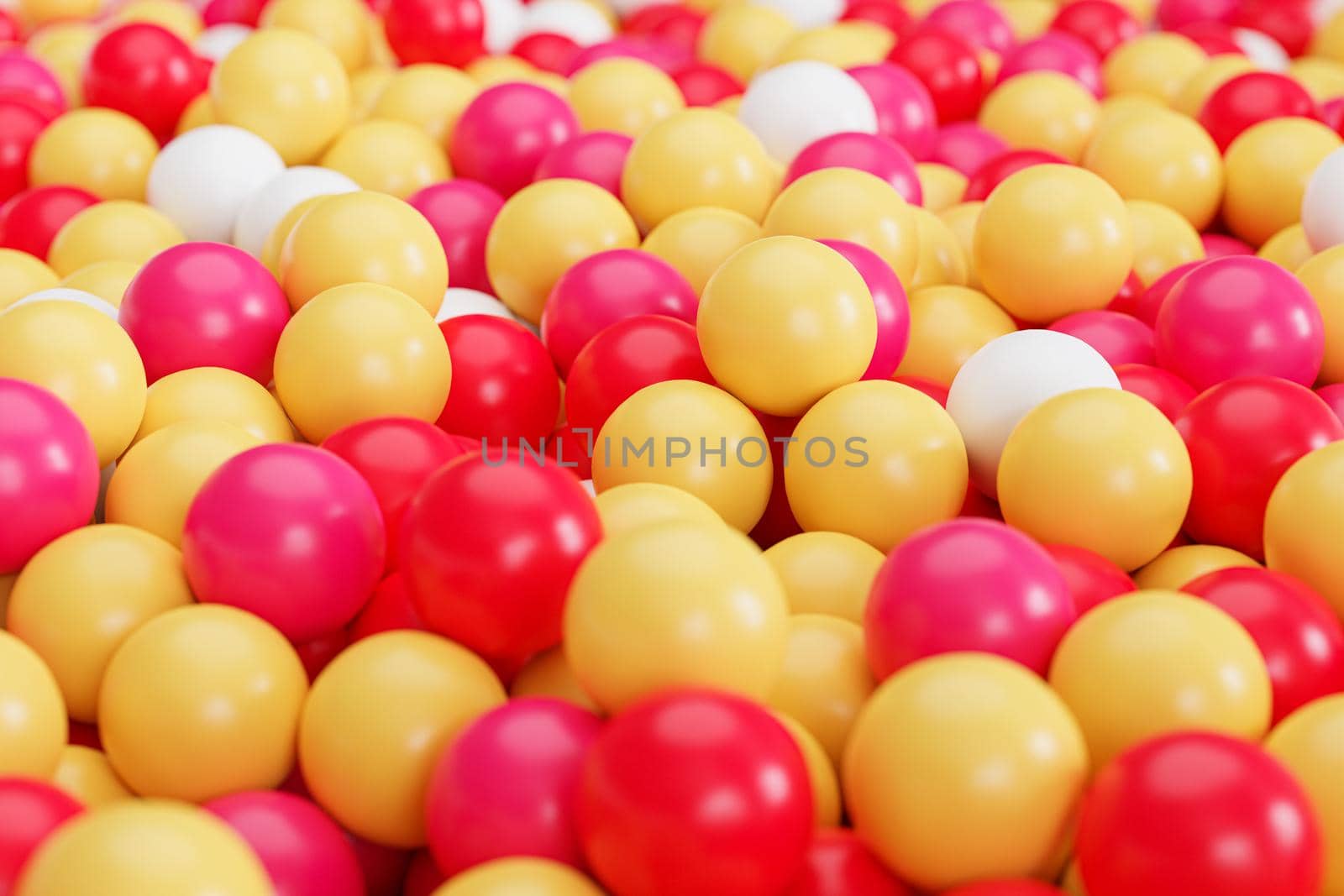 Colorful balls or spheres background, 3d render illustration