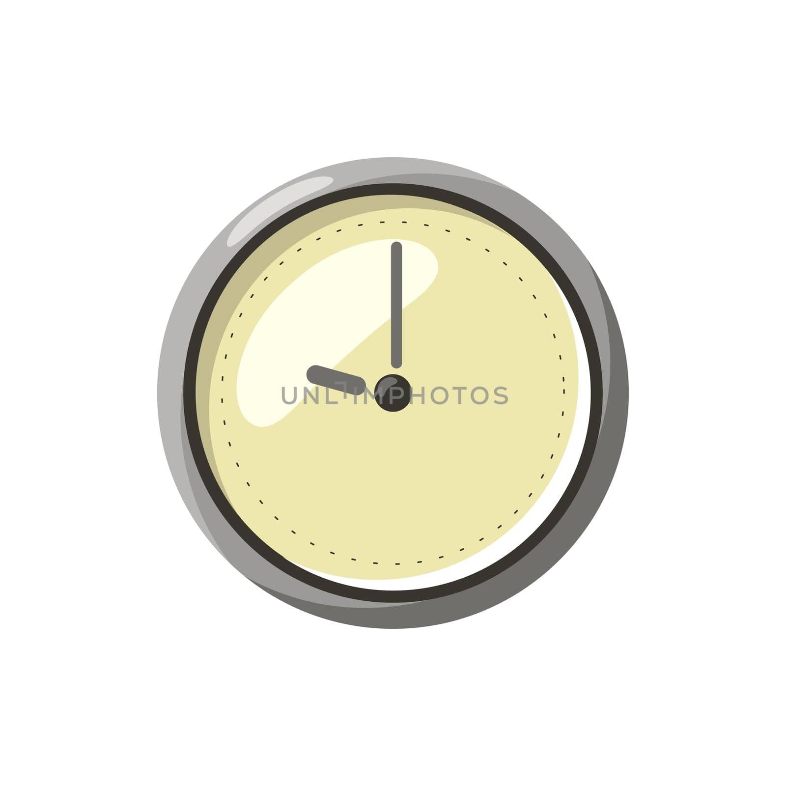 Clock icon, cartoon style by ylivdesign