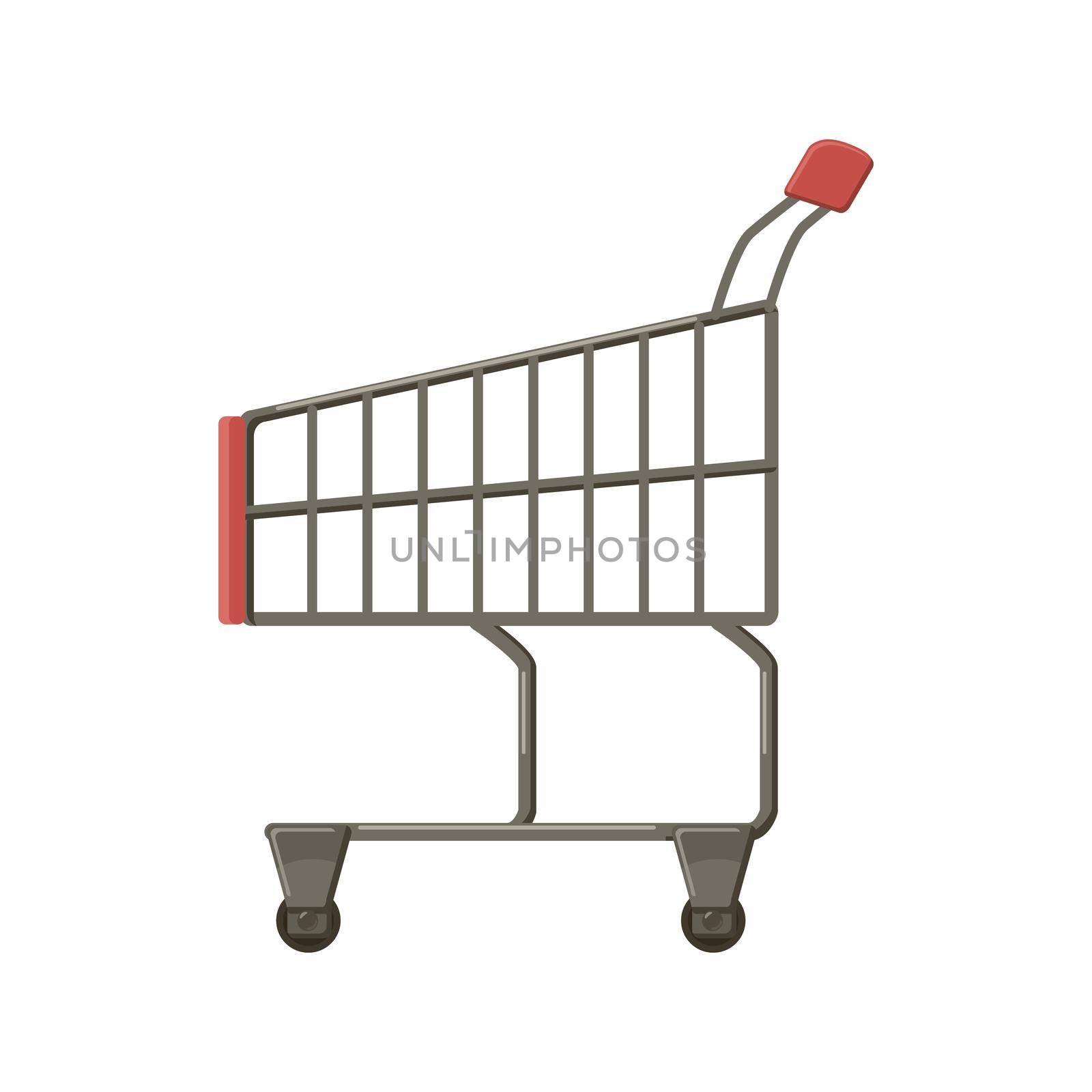 Shopping cart icon, cartoon style by ylivdesign