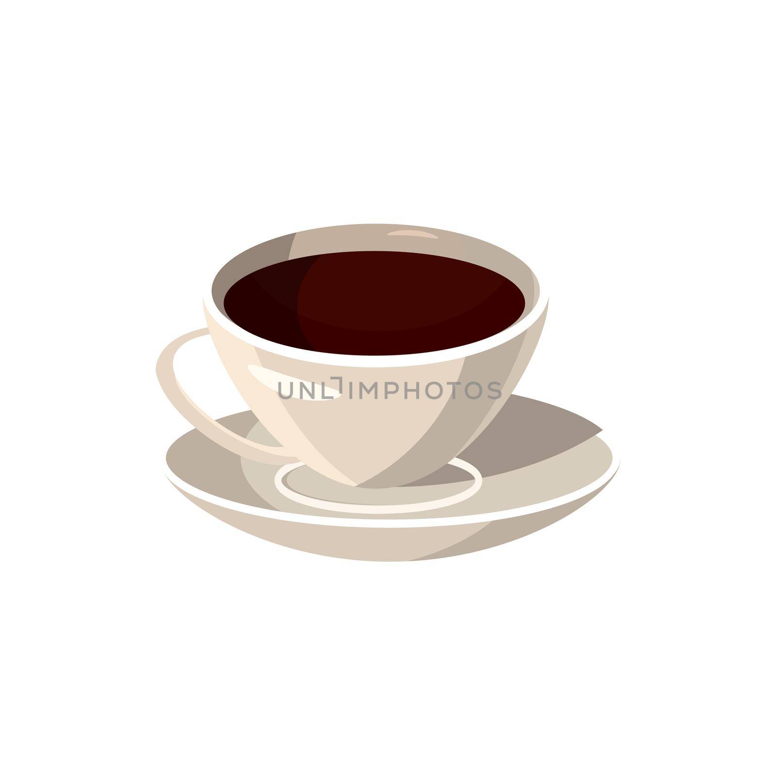 Cup of coffee icon, cartoon style by ylivdesign