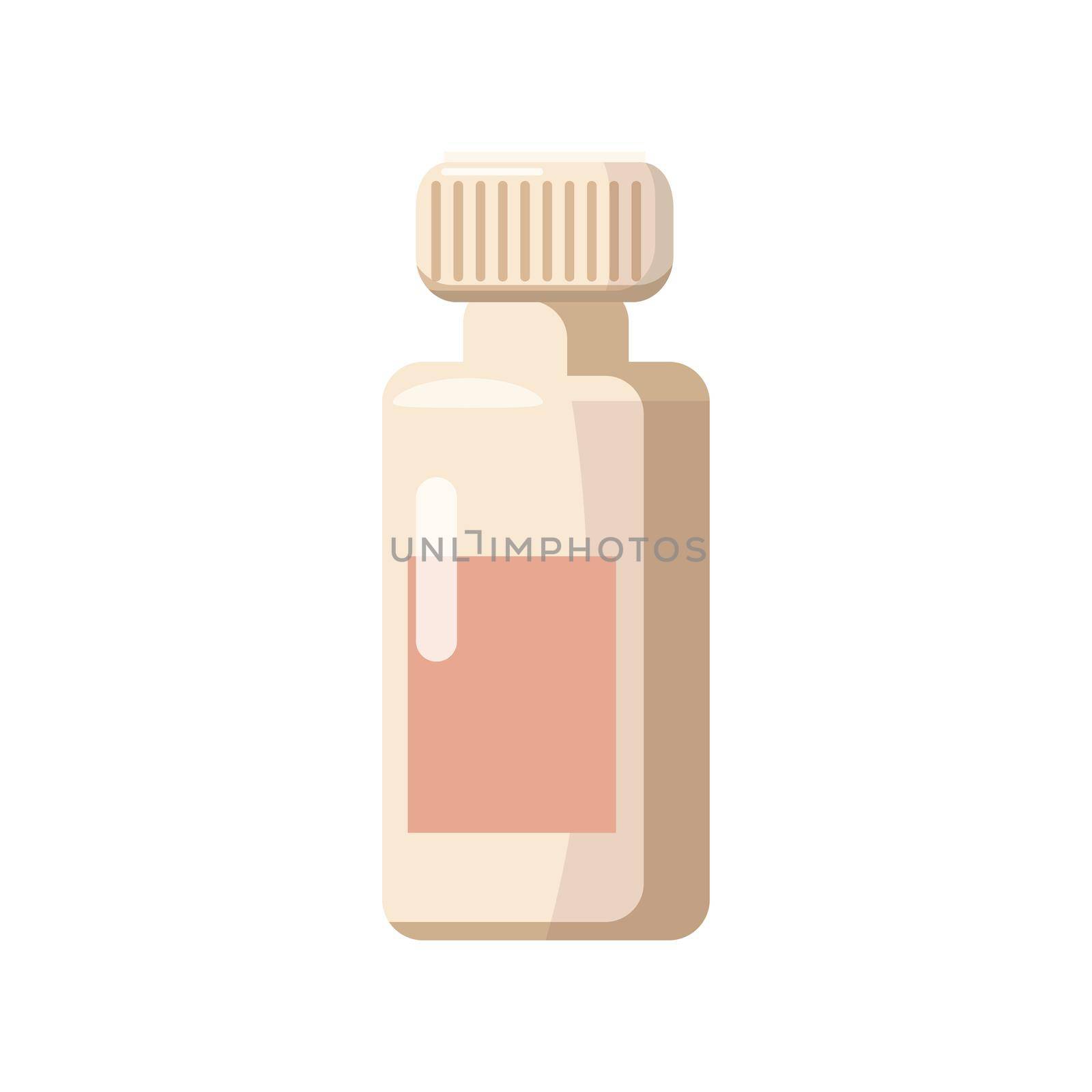 Medicine bottle icon in cartoon style on a white background
