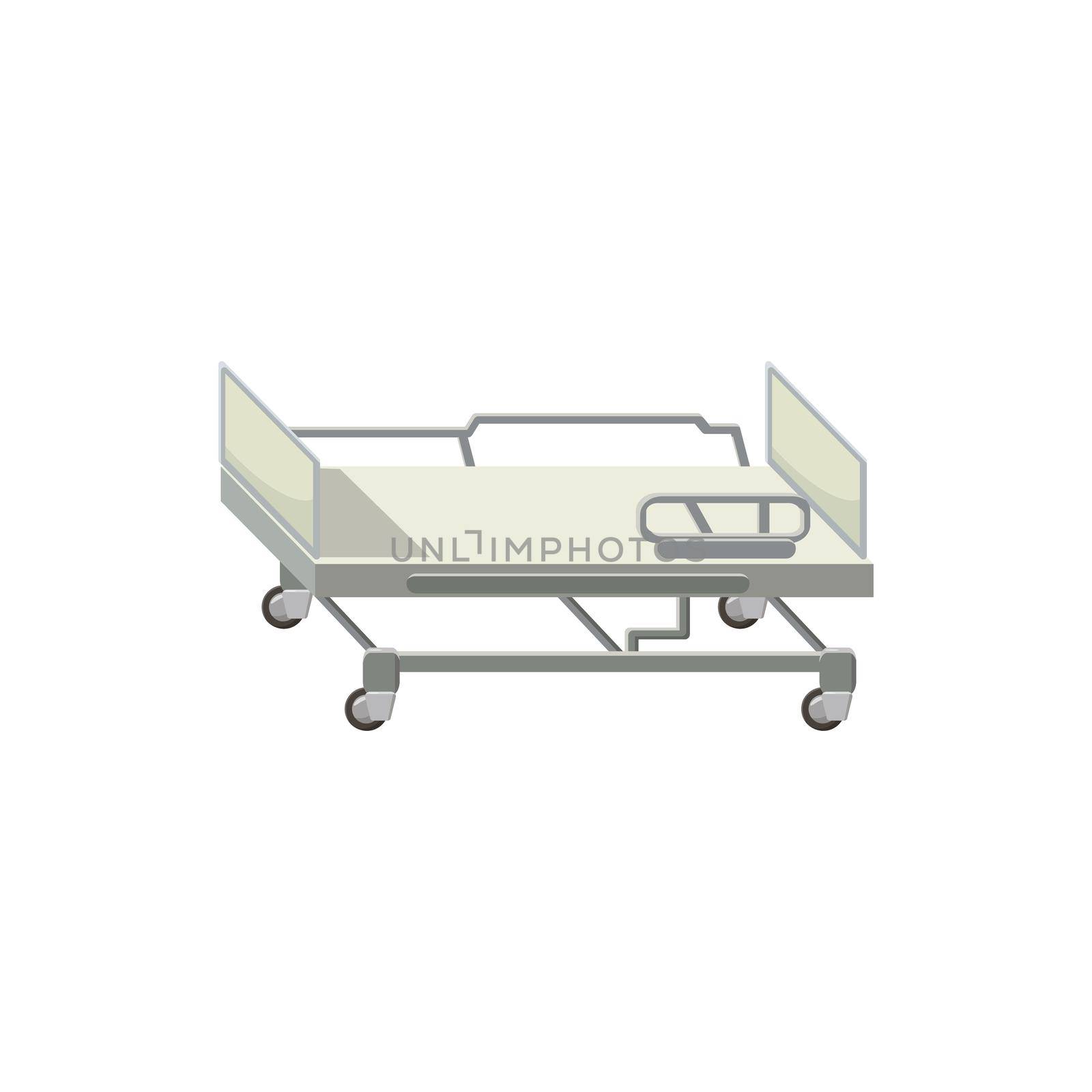 Mobile medical bed icon, cartoon style by ylivdesign