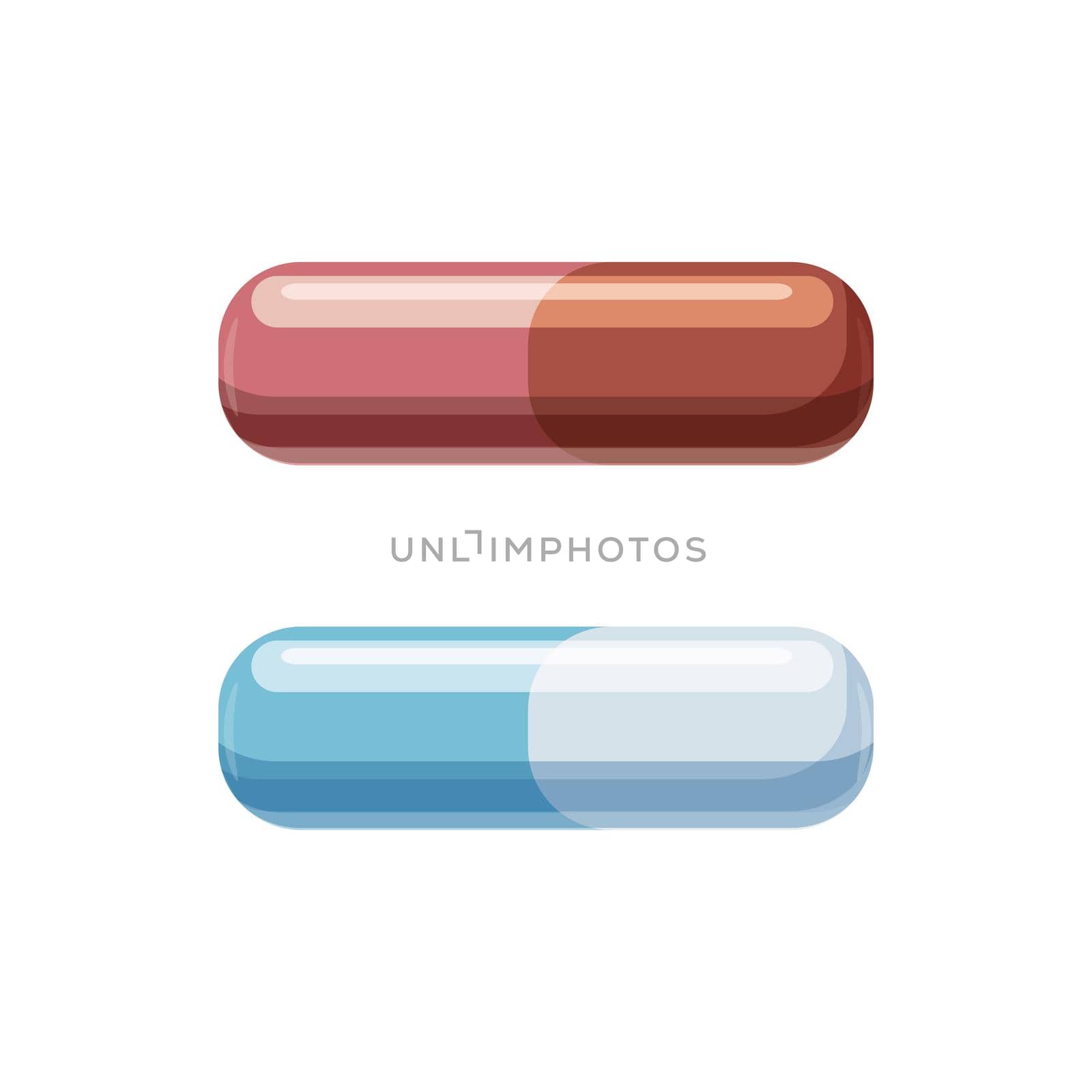 Medical capsules icon in cartoon style on a white background