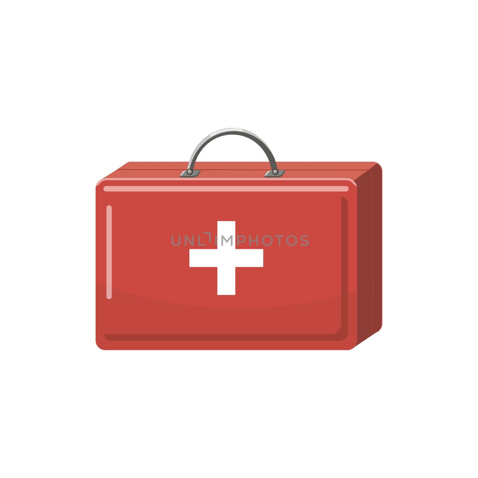 Medicine chest icon in cartoon style on a white background