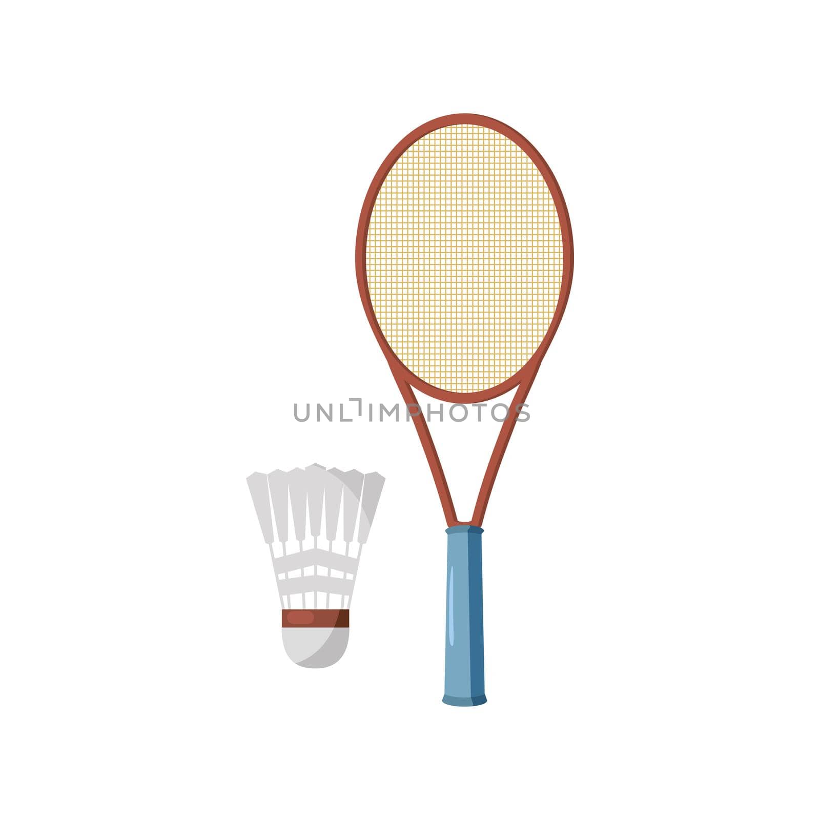 Badminton racket and shuttlecock icon by ylivdesign