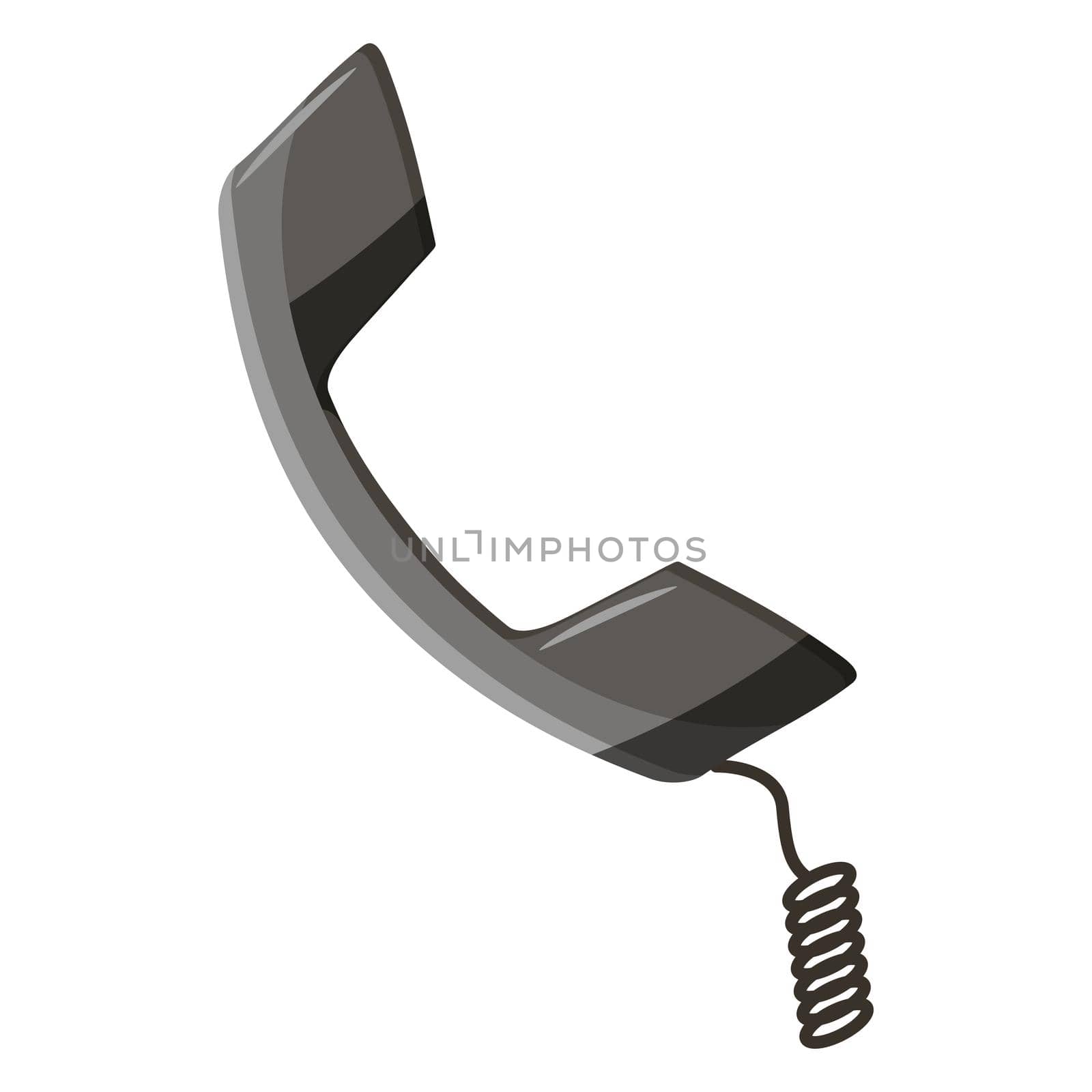 Handset icon, cartoon style by ylivdesign