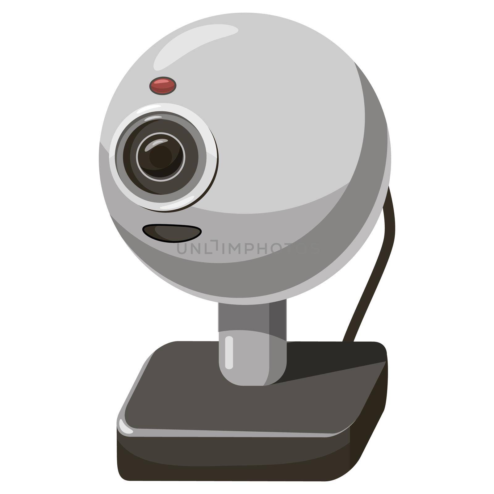 Webcam icon in cartoon style isolated on white background