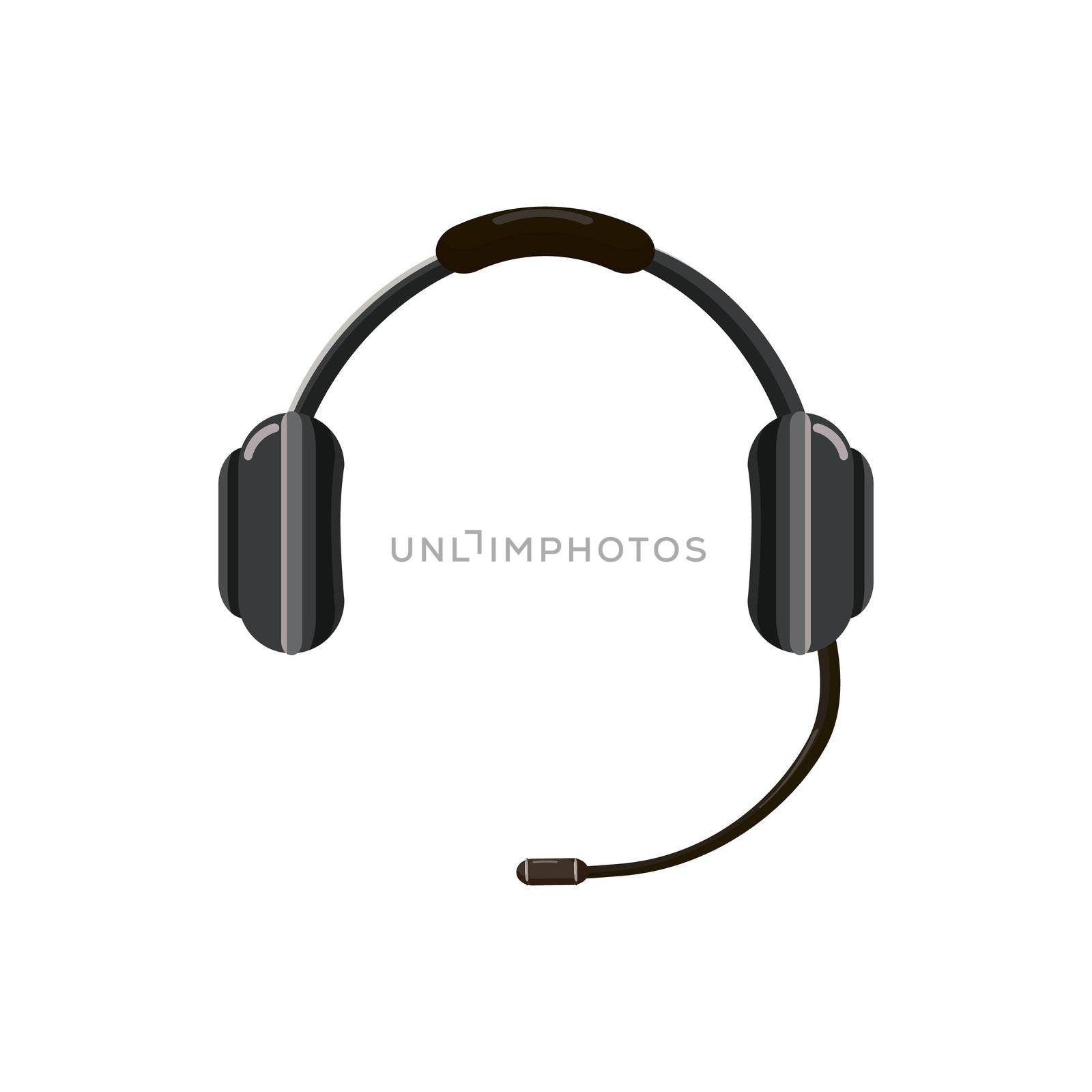 Headphones icon, cartoon style by ylivdesign