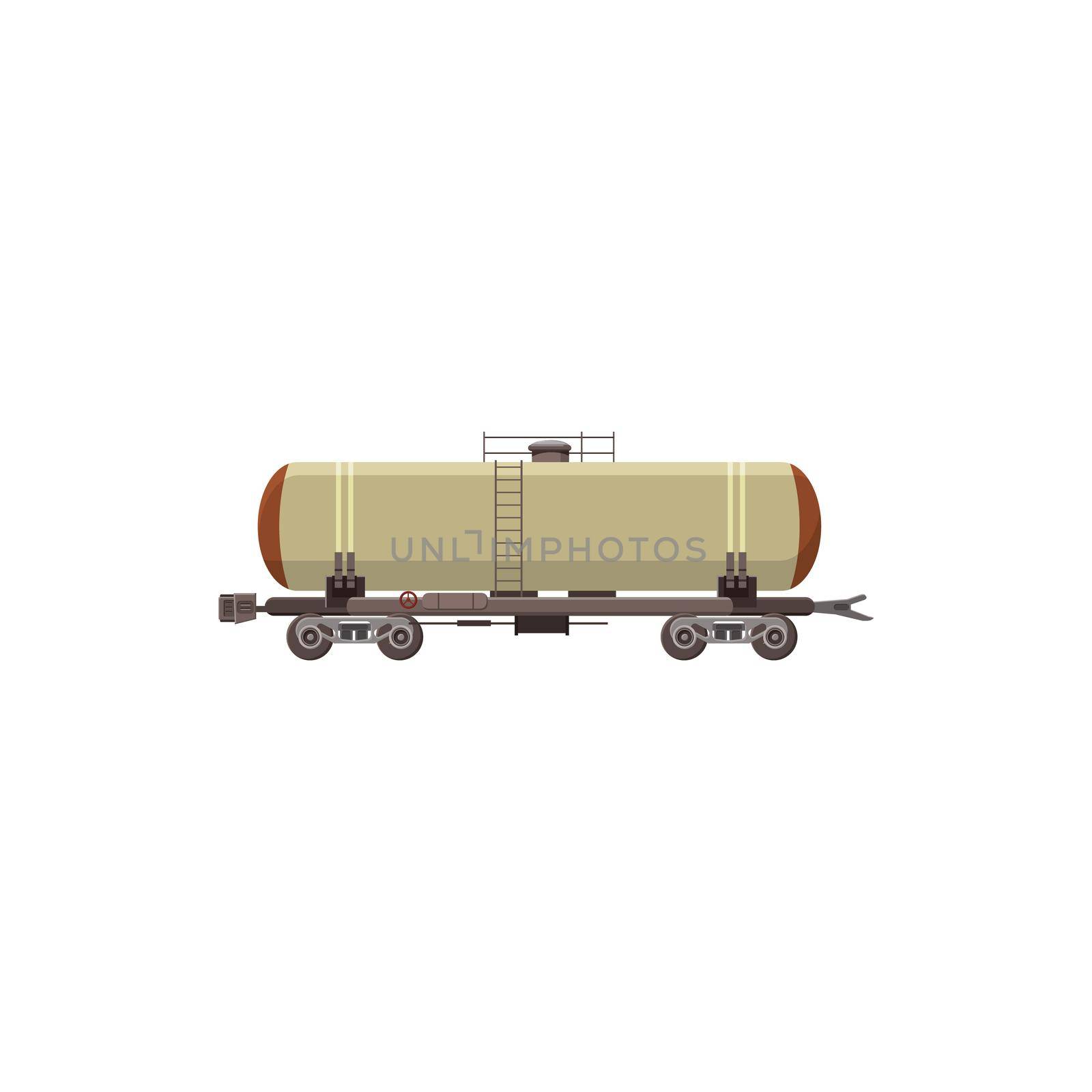 Railroad tank icon, cartoon style by ylivdesign