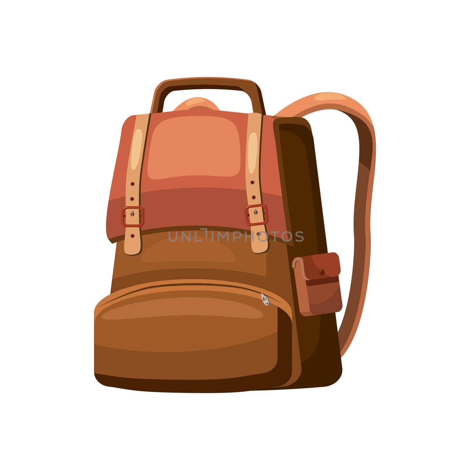 School bag icon, cartoon style by ylivdesign