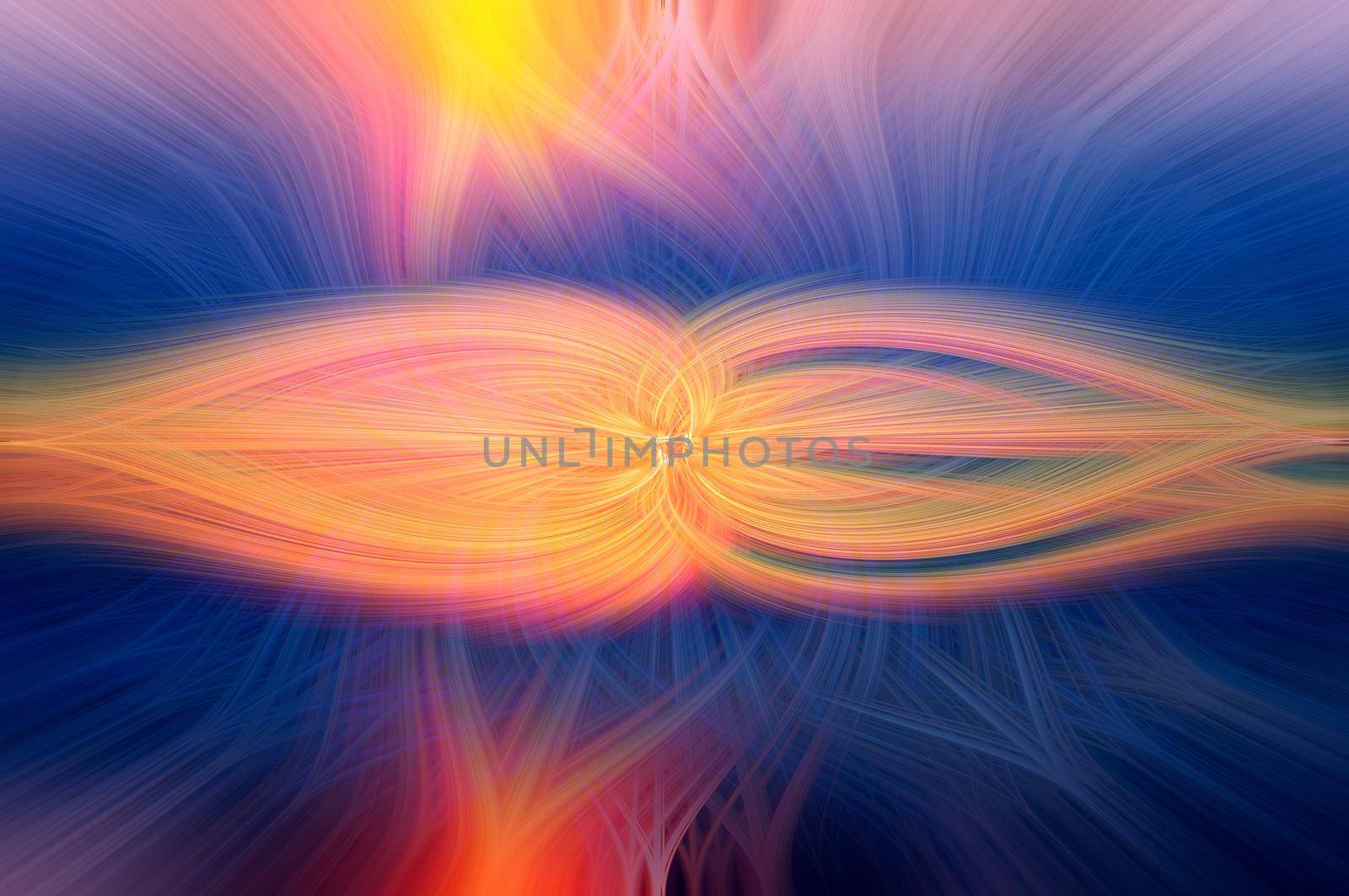 Abstract colorful twisted light fibers. Abstract color background from waving and twisted light fibers.