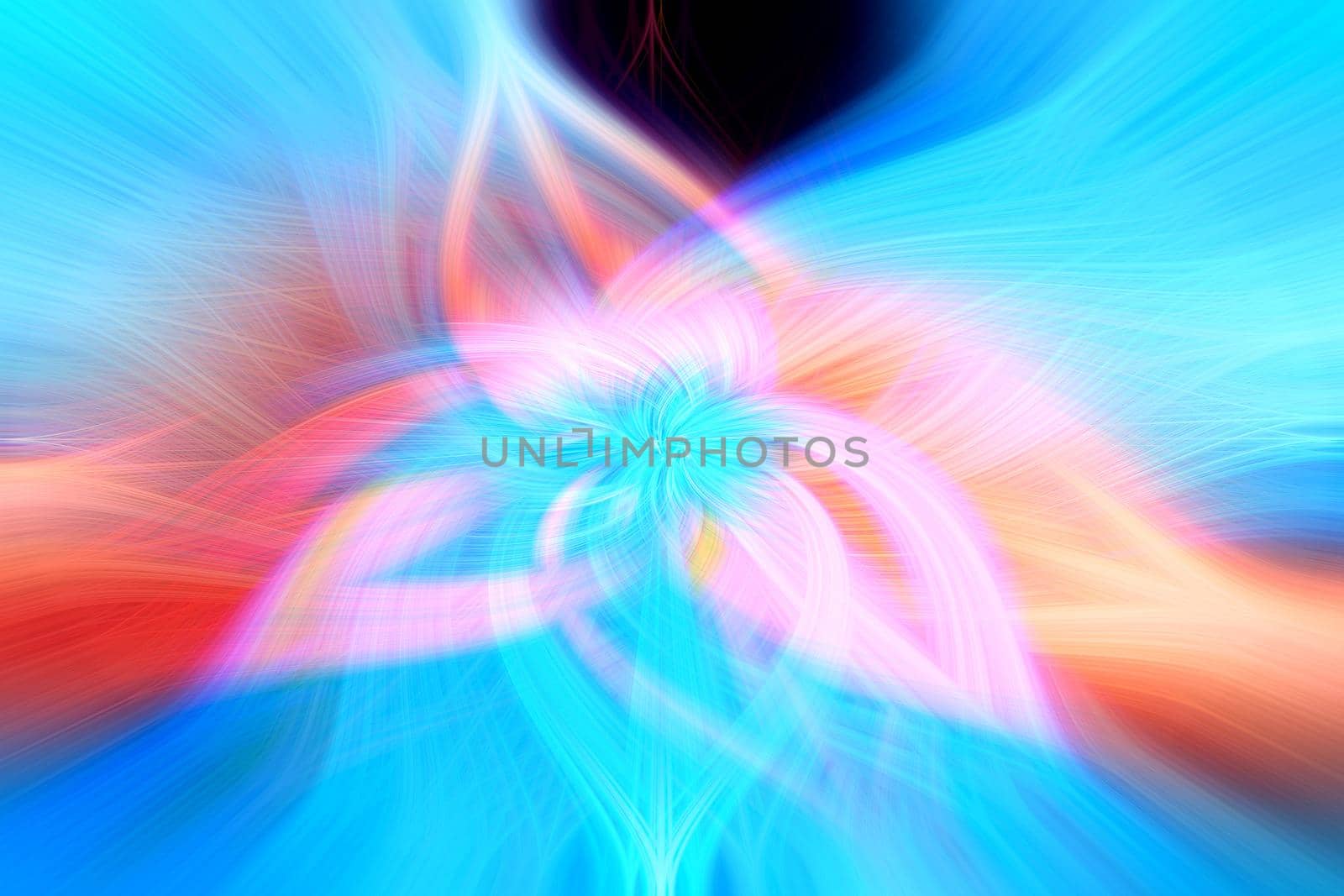 Abstract colorful twisted light fibers. Abstract color background from waving and twisted light fibers.