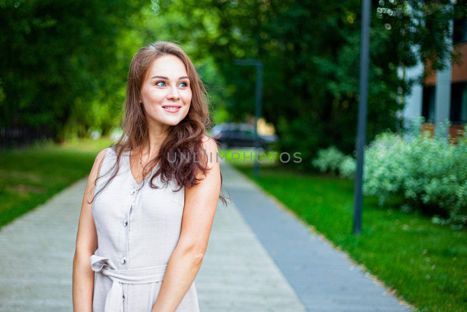 Portrait of beautiful women with long hairs by dmitrysosenushkin