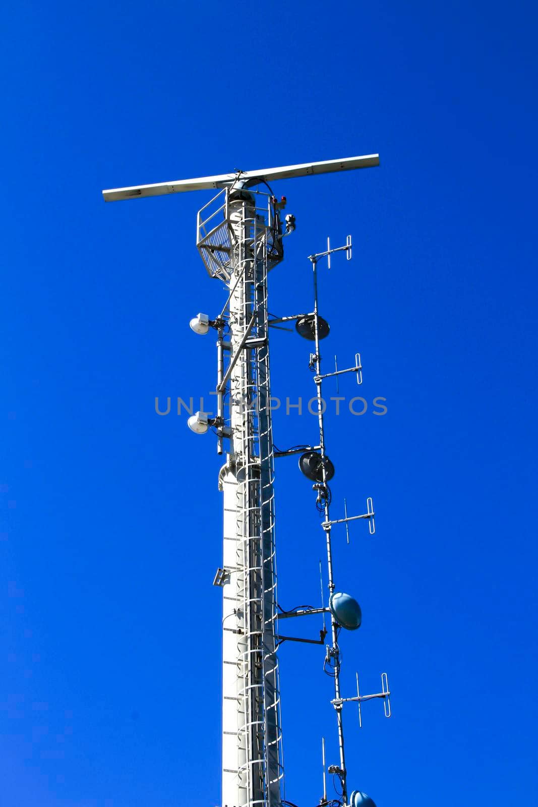 Telecommunication antennas located in the port of Cacilhas, Lisbon