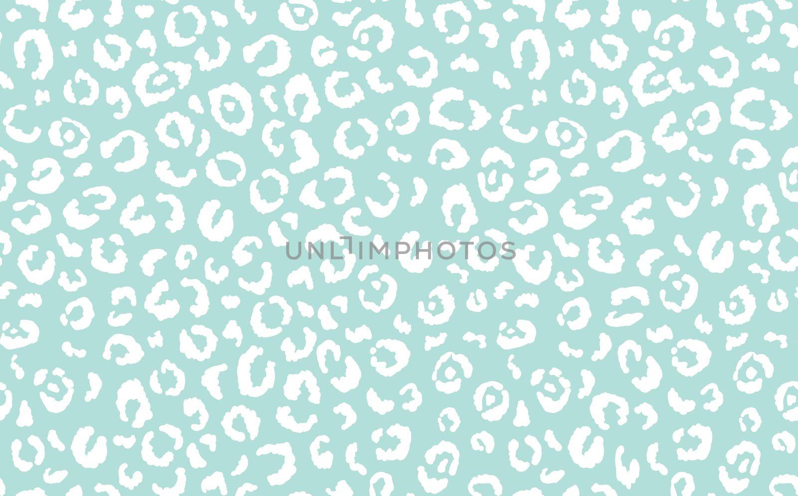 Abstract modern leopard seamless pattern. Animals trendy background. Blue and white decorative vector stock illustration for print, card, postcard, fabric, textile. Modern ornament of stylized skin.