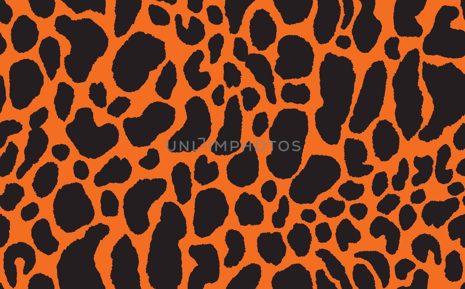 Abstract modern leopard seamless pattern. Animals trendy background. Orange and black decorative vector stock illustration for print, card, postcard, fabric, textile. Modern ornament of stylized skin.