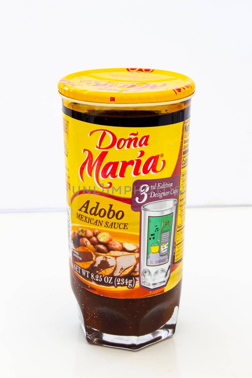 Calgary, Alberta, Canada. April 21, 2021. Dona Maria, Adobo Sauce is a rich, reddish brown, earthy flavored sauce synonymous with chipotle peppers. A traditional Mexican sauce. by oasisamuel