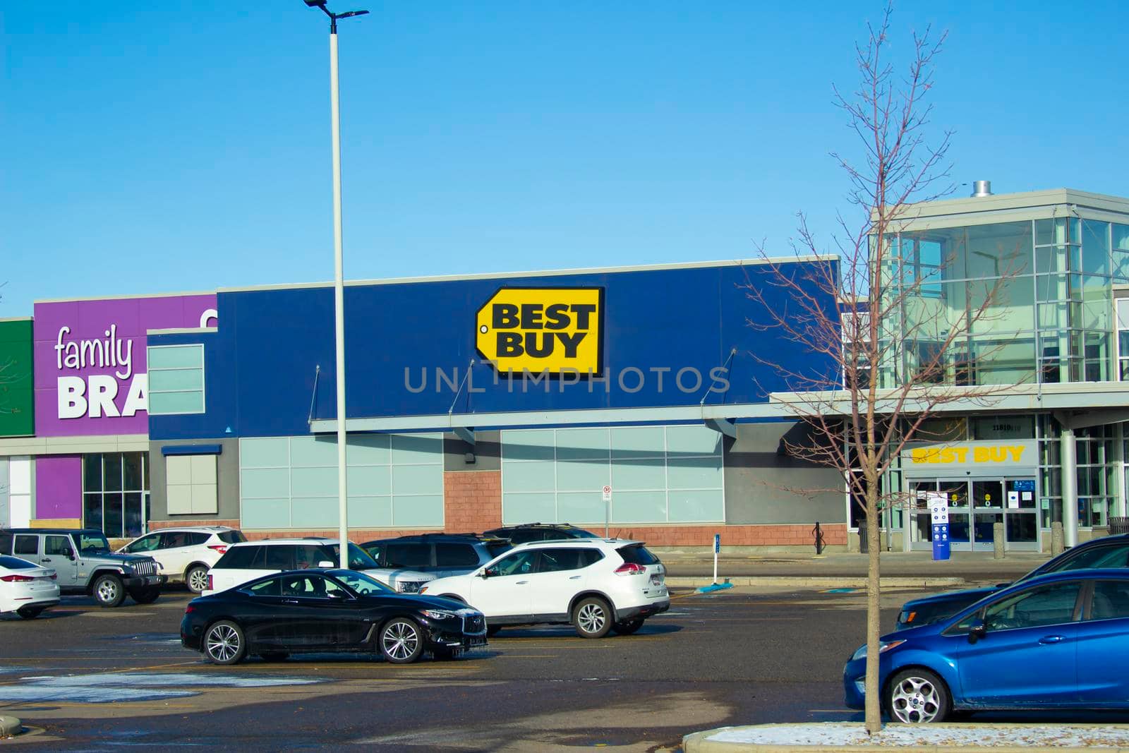 Calgary Alberta, Canada. Oct 17, 2020. Best Buy is an American multinational consumer electronics retailer headquartered in Richfield, Minnesota. by oasisamuel