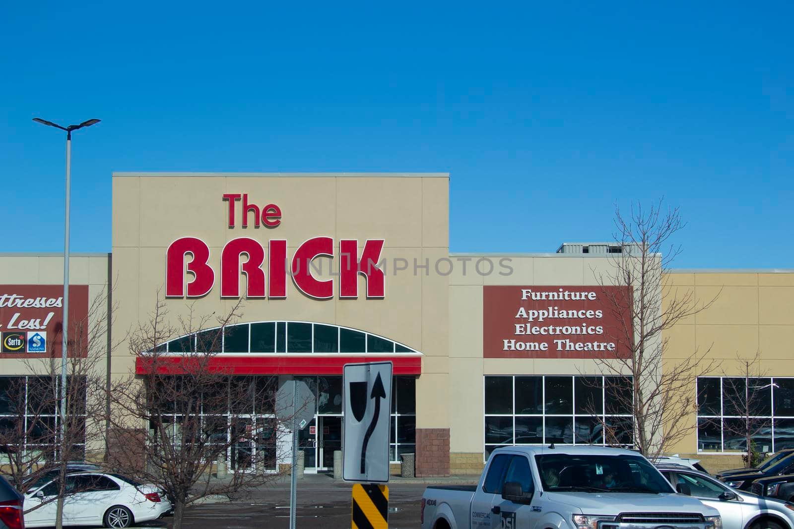 Calgary Alberta, Canada. Oct 17, 2020. The Brick is a Canadian retailer of furniture, mattresses, appliances and home electronics from Edmonton, Alberta, Canada. by oasisamuel