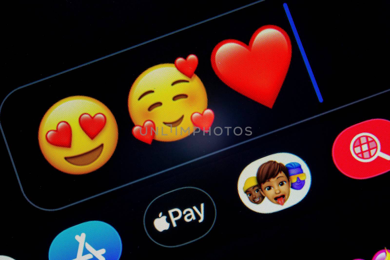 Calgary, Alberta. Canada Dec 29 2019. Saint Valentine's Day most popular emojis. The Most Romantic Valentine's Day emojis. Illustrative by oasisamuel