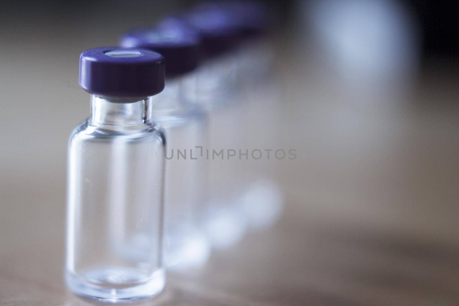 Empty covid 19 vaccine cans. No people