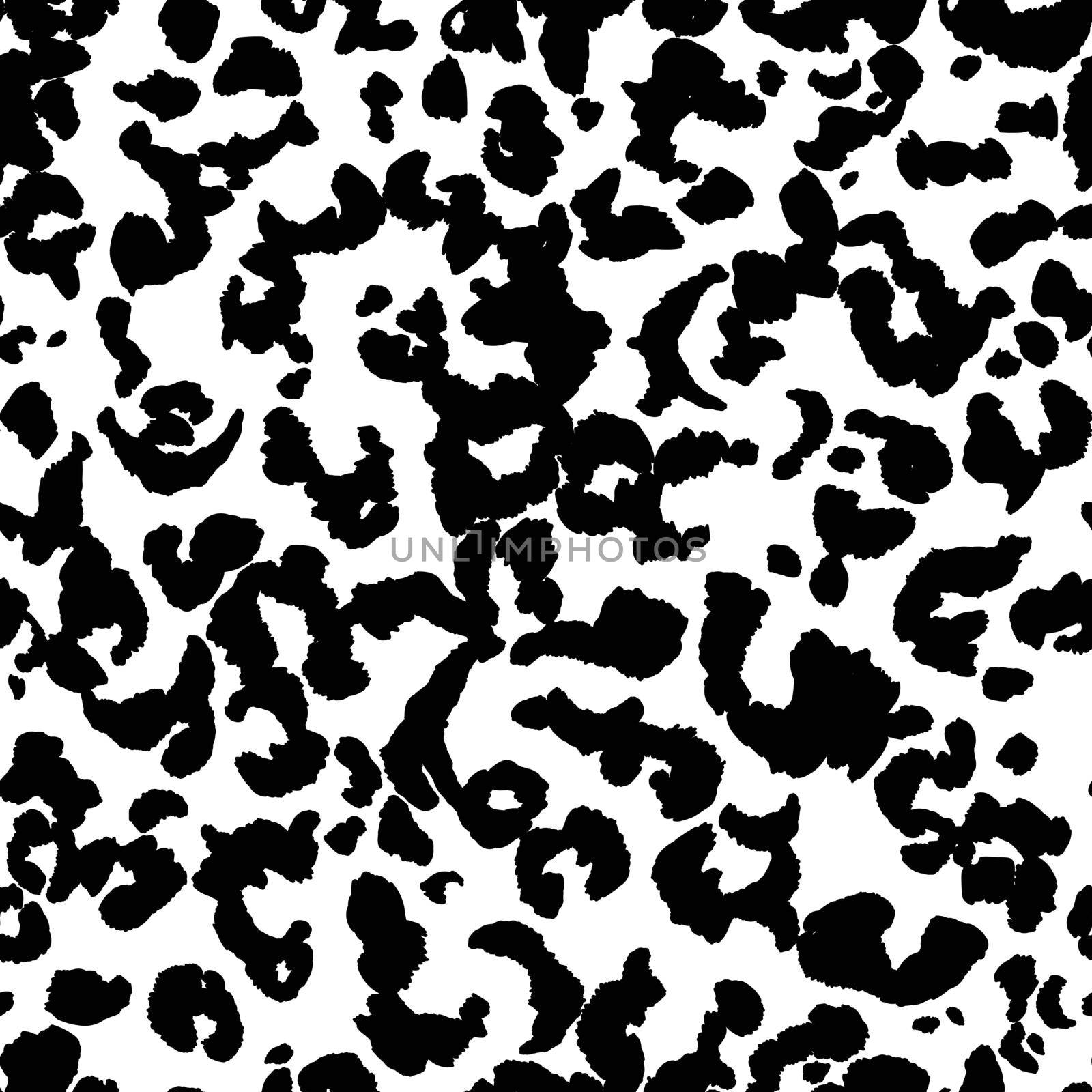 Abstract modern leopard seamless pattern. Animals trendy background. Black and white decorative vector illustration for print, card, postcard, fabric, textile. Modern ornament of stylized skin.