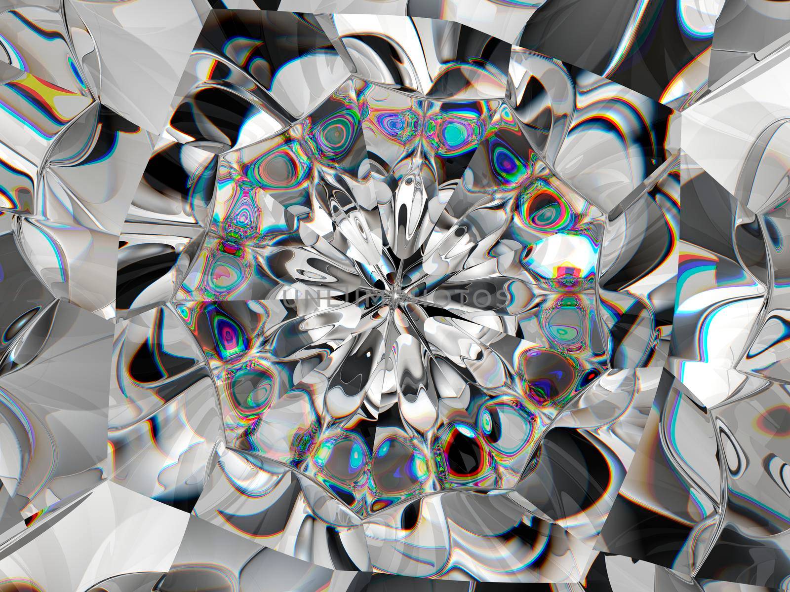 Gemstone or Abstract diamond texture closeup and kaleidoscope by Arsgera