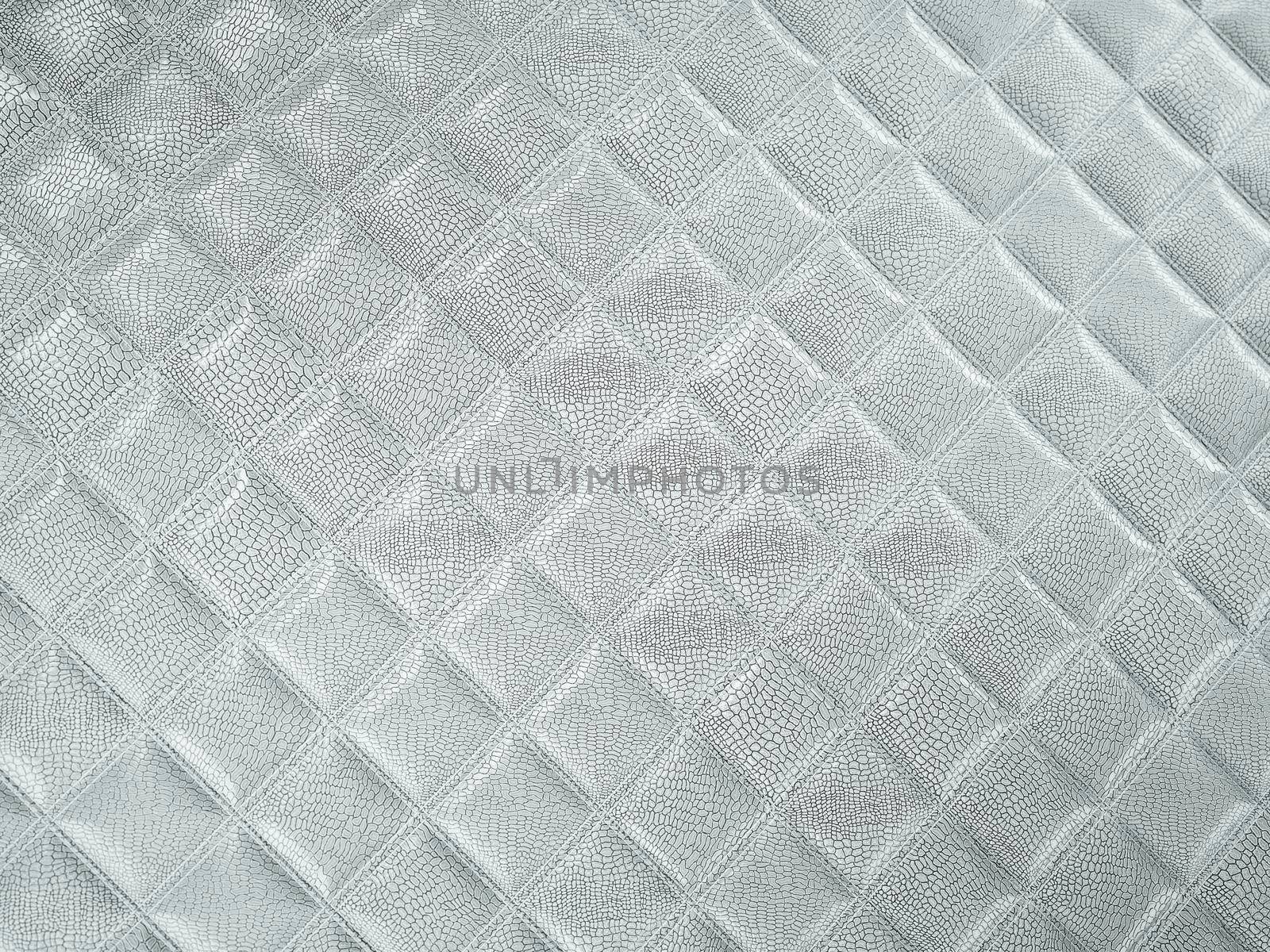 Alligator or snake Leather. Square stitched texture or background with bumps. 3d render, 3d illustration